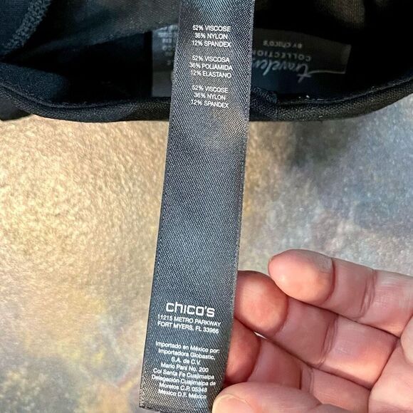 Travelers Collection by Chico’s Ankle Zip Black Pants 0 Small 4 - Picture 8 of 11